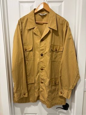 Vintage 1970s-80s Bush Coat Made in Japan XL lightweight men’s tan